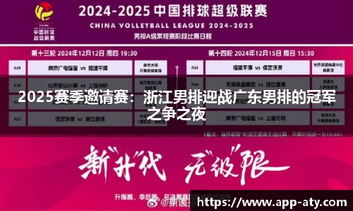 2025赛季邀请赛：浙江男排迎战广东男排的冠军之争之夜